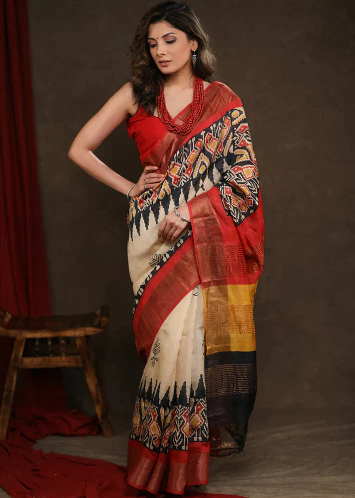 BEAUTIFULL MULTI COLOR PATOLA SAREE